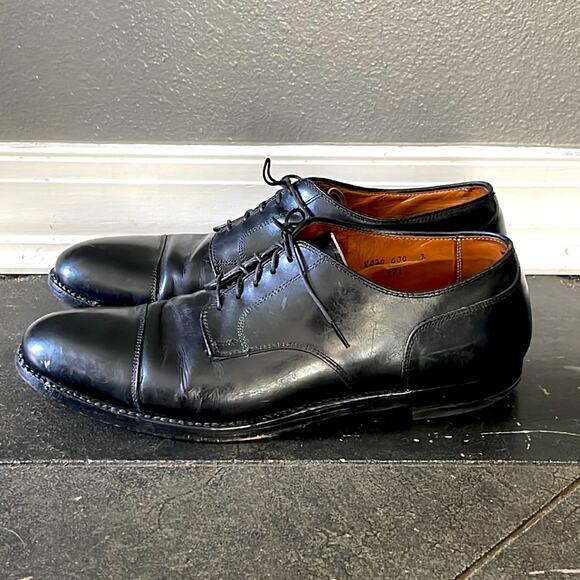 Alden 971 CalfskinStraight toe Bulcher lace up Oxford dress shoes sz 11.5